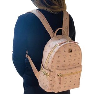 pink mini mcm backpack